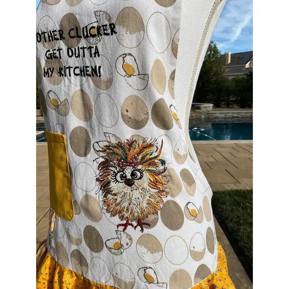 ✨ Shuggie Fierce Designs Handmade Mother Clucker Chicken Apron ✨SAME DAY SHIP